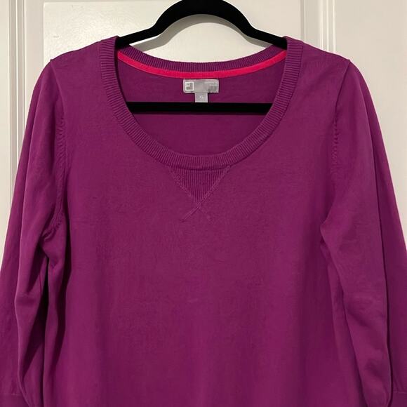 ⚡️ 3 for $30 ⚡️ JC Penney 3/4 Sleeve Cashmere Blend Sweater - Picture 2 of 7